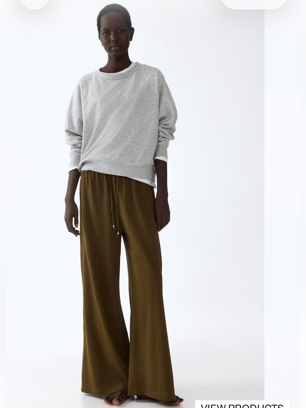 H&M COTTON DRAWSTRING PANTS